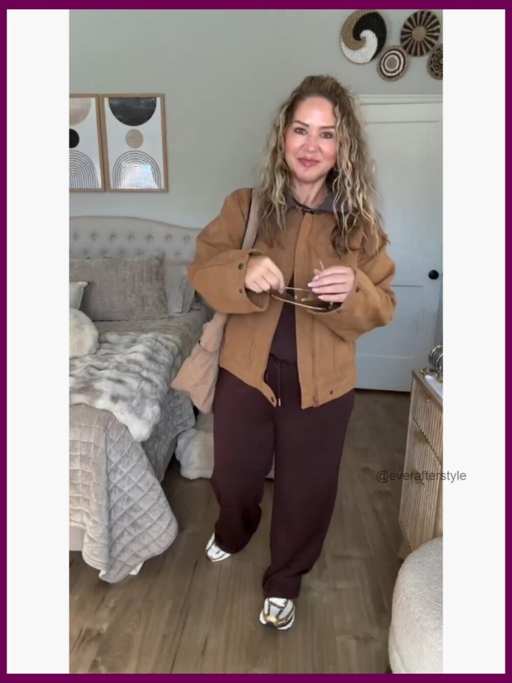 Cropped Faux Suede Jacket Zip Up Oversized Contrast Collar Fleece Lined Winter - Picture 5 of 7